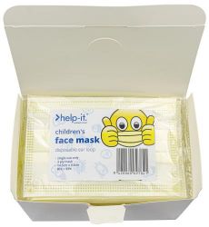 Picture of LIMIT 5 - PKT OF 50 3PLY EARLOOP FACE MASKS YELLOW